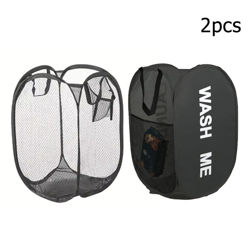 AliExpress Mesh Pop-up Laundry Basket, Foldable Dirty Clothes Storage Basket, Large Capacity Storage Basket, view 6