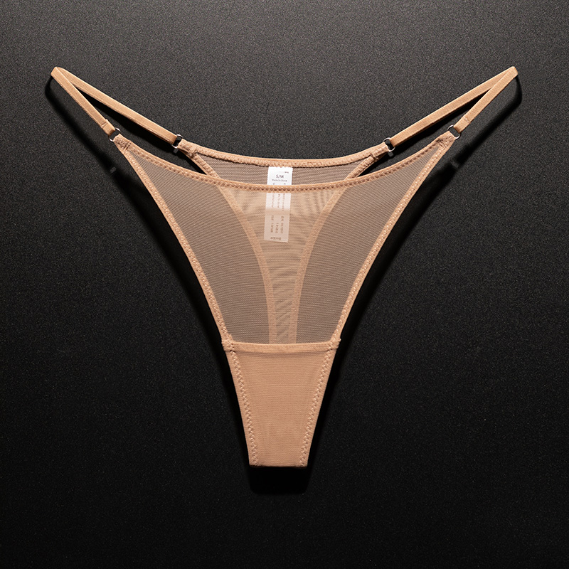 AliExpress Mesh Women Briefs Seamless Thong Ultra-thin Sexy High Slit Underwear Transparent Gauze Sports Fitness G-string Plus Size, view 4
