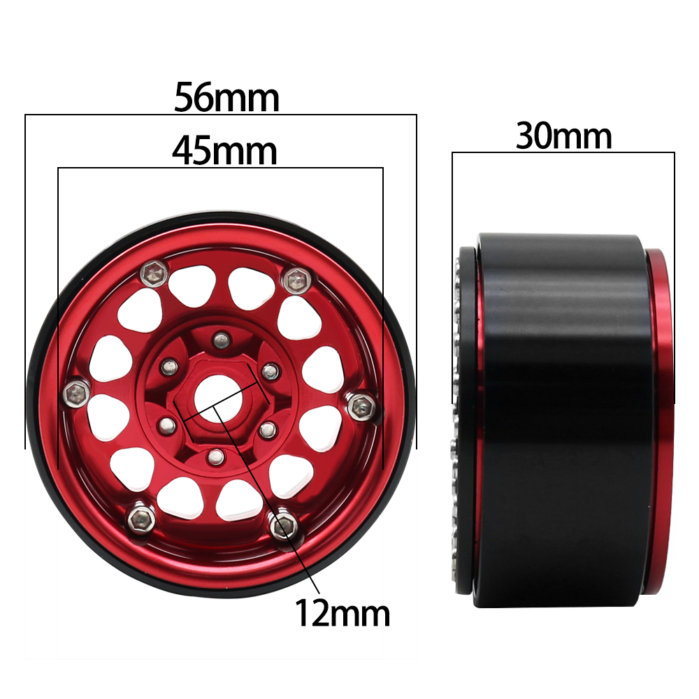 AliExpress Metal 1.9 Beadlock Wheel Rim Hub for 1/10 Hsp Redcat Rc4wd WRAITH Tamiya Axial SCX10 D90 HPI RC Car Spare Part, view 2