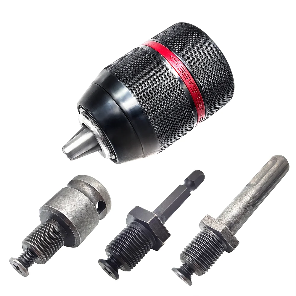 AliExpress Metal Heavy Duty 1/2-20UNF 13mm Keyless Drill Chuck Hex Shank/SDS/Socket Square Female Adaptor Hardware Tool Professional