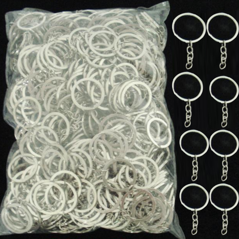 AliExpress Metal Keychains with Split Rings and Link Chain, view 3