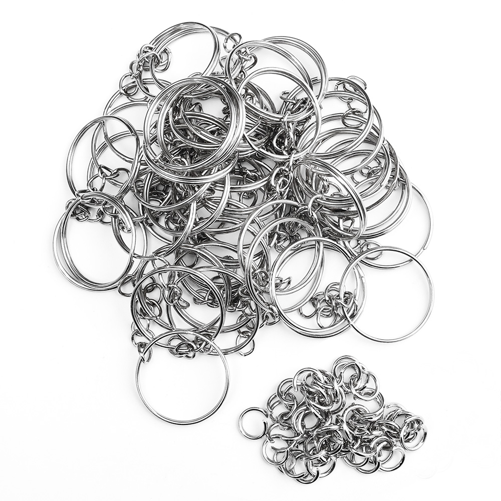 AliExpress Metal Keychains with Split Rings and Link Chain, view 4