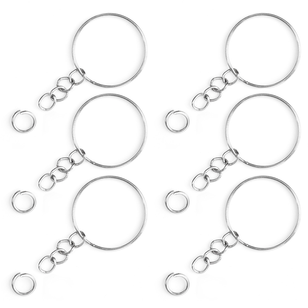 AliExpress Metal Keychains with Split Rings and Link Chain, view 6