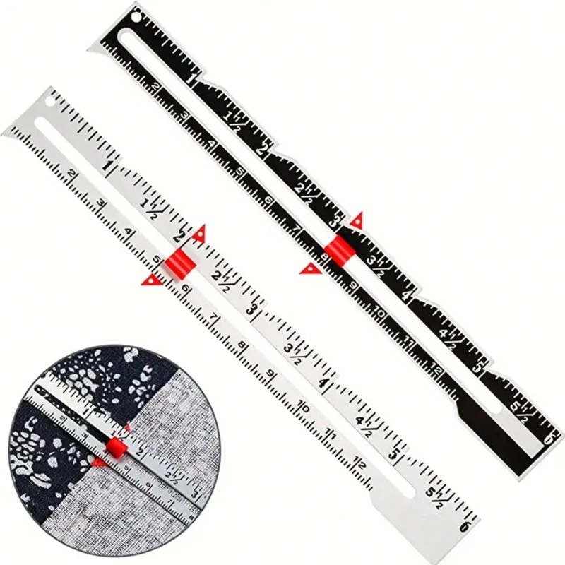 AliExpress Metal Sliding Seam Gauge Ruler for Sewing, view 4