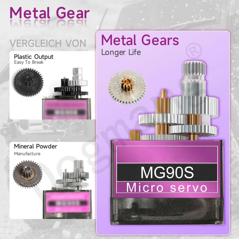 AliExpress MG90S Servo 1/2/4/10/20/50 Pcs All Metal Gear 9g SG90 Upgraded Version For Helicopter Boat Car Mini Servos for Arduino Project, view 2
