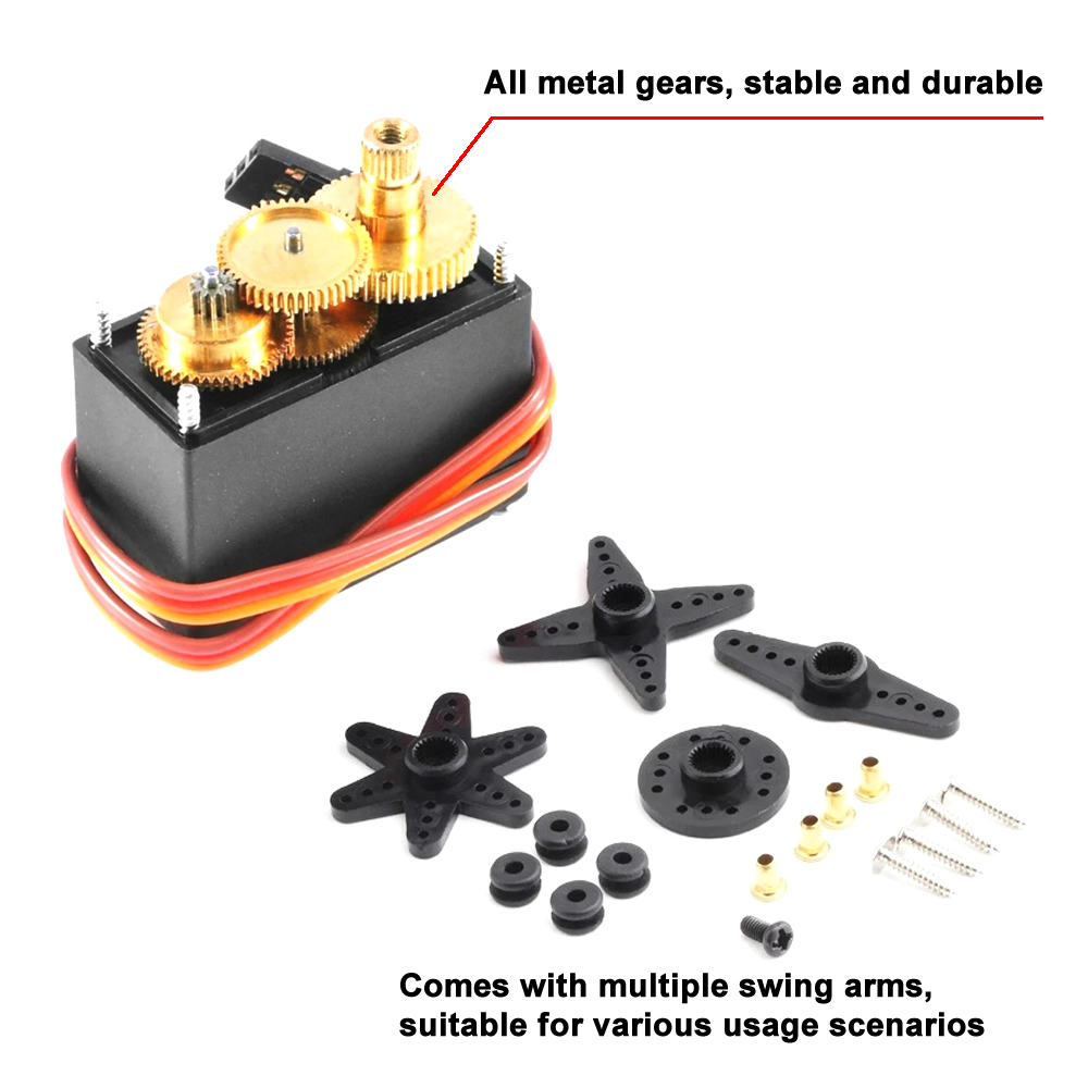 AliExpress MG996R Digital Servo 4.8-6.0V High Torque With Metal Gear For Futaba JR 1/8 1/10 RC Car Helicopter Robot Boat Play Toys DIY, view 3