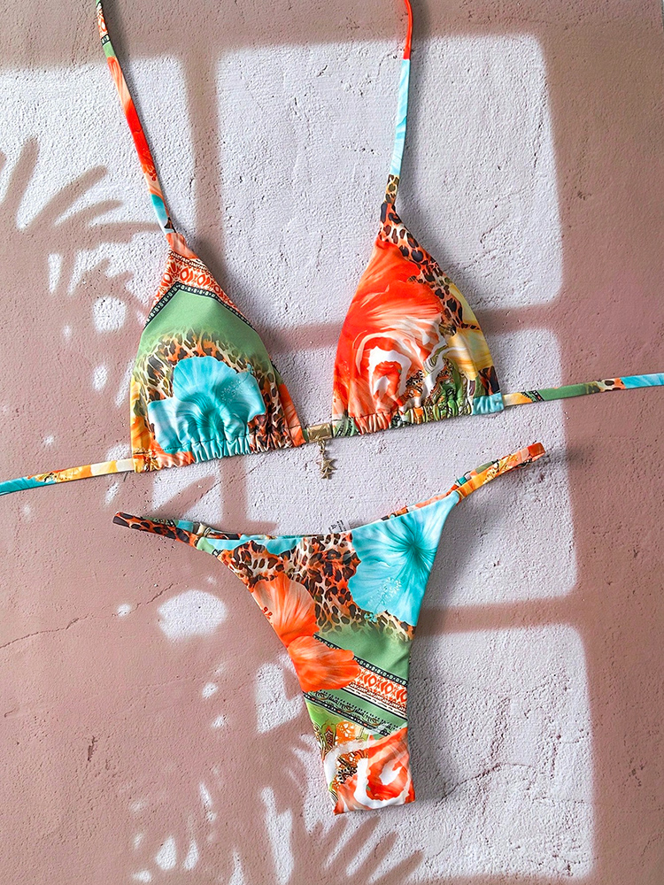 AliExpress Micro Bikini Women Swimsuit Two-Piece Bathing Suit Woman Swimwear 2026 Sexy Leopard Push Up Thong Bikinis Sets Beachwear Summer, view 3