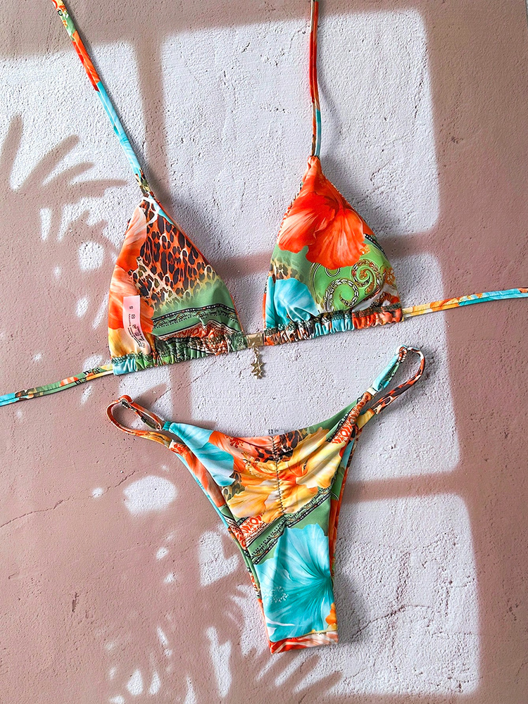 AliExpress Micro Bikini Women Swimsuit Two-Piece Bathing Suit Woman Swimwear 2026 Sexy Leopard Push Up Thong Bikinis Sets Beachwear Summer, view 4