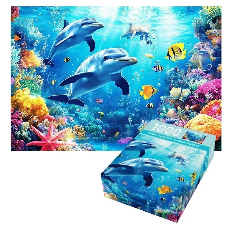 AliExpress Micro Puzzle Puzzle 1000 Pieces Mini Landscape World Famous Painting Paper Decompression Healing Creative Educational Toy Puzzle, view 5