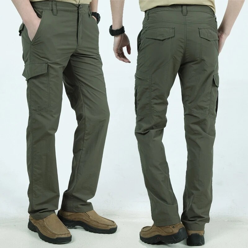 AliExpress Military Tactical Pants Cargo Men Waterproof Trousers Casual Pants Wear-resistant Multi-pocket Outdoor Hiking Work Trousers Male, view 2