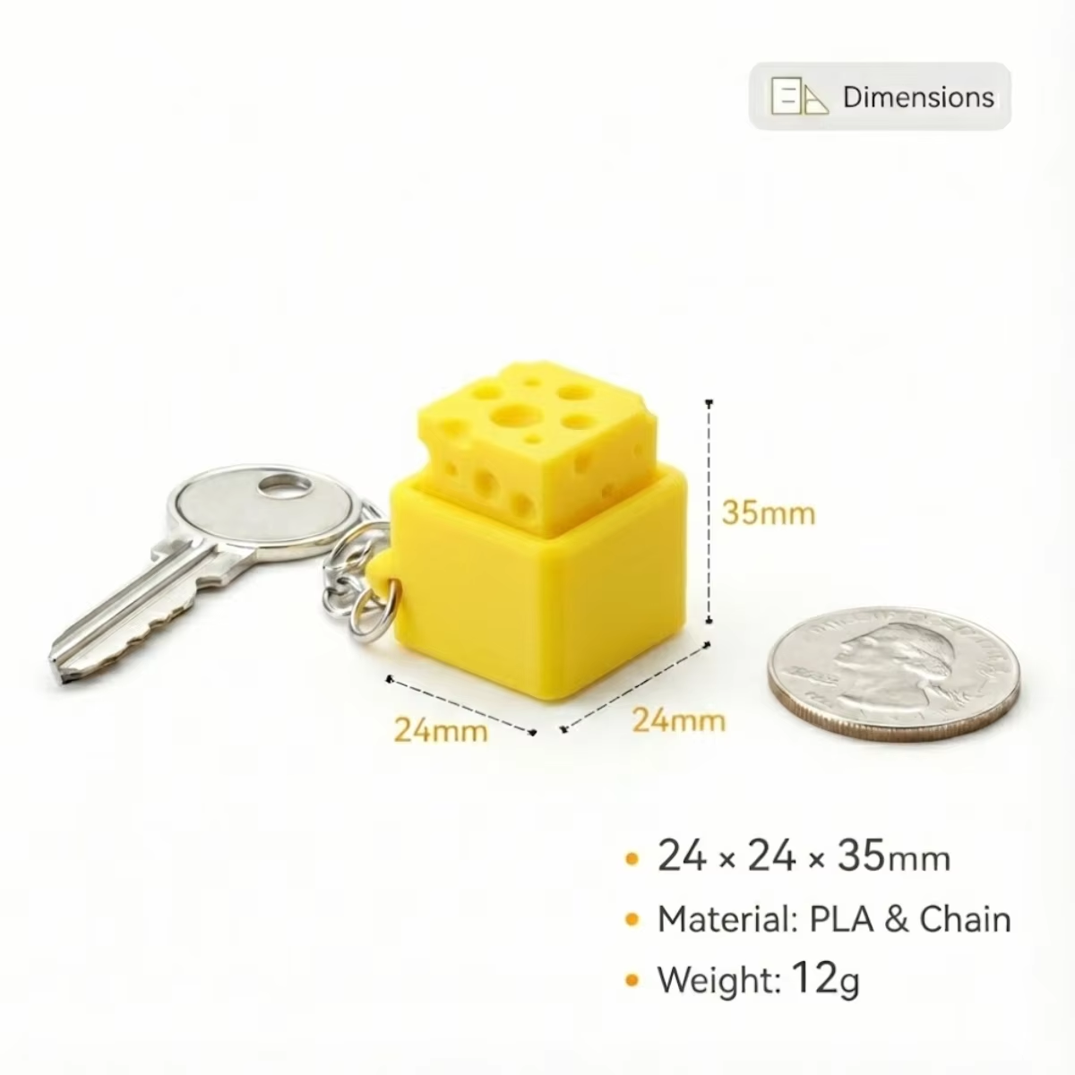 AliExpress Mini Cheese KeyChain Keyboard Stress Relief Fidget Button Cheese Keycap Fidget Clicker Keyboard Keychain Pendant Finger Toys, view 6