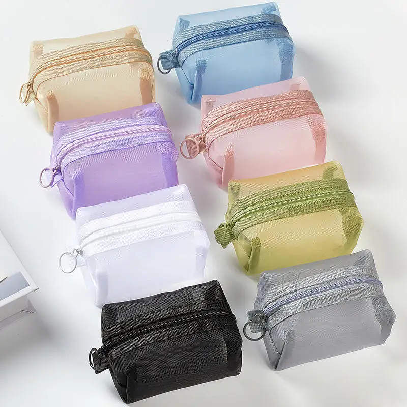 AliExpress Mini Clear Nylon Mesh Cosmetic Pouch