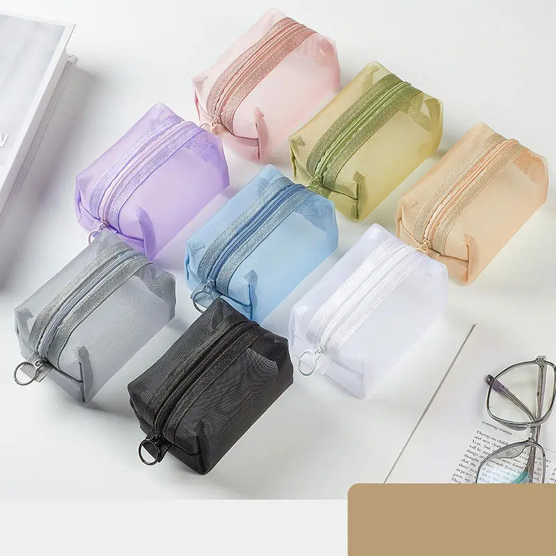AliExpress Mini Clear Nylon Mesh Cosmetic Pouch, view 2