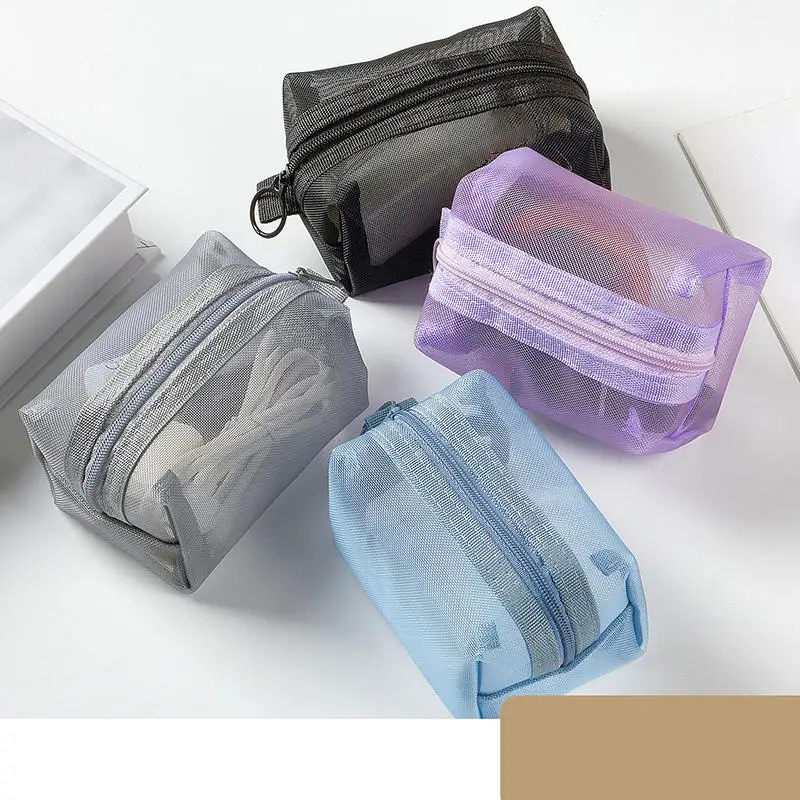 AliExpress Mini Clear Nylon Mesh Cosmetic Pouch, view 3