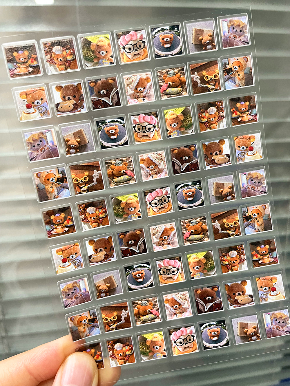 AliExpress Mini Cute Rilakkuma Four-leaf Clover Stickers Nail Art Waterproof Diy Phone Case Cup Keyboard Cap Handbook Stickers Friend Gifts, view 2