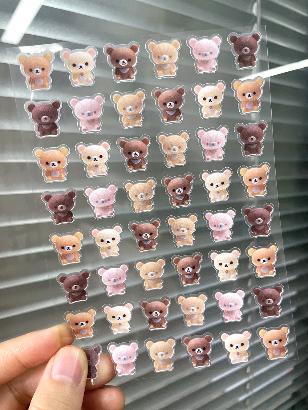 AliExpress Mini Cute Rilakkuma Four-leaf Clover Stickers Nail Art Waterproof Diy Phone Case Cup Keyboard Cap Handbook Stickers Friend Gifts, view 3