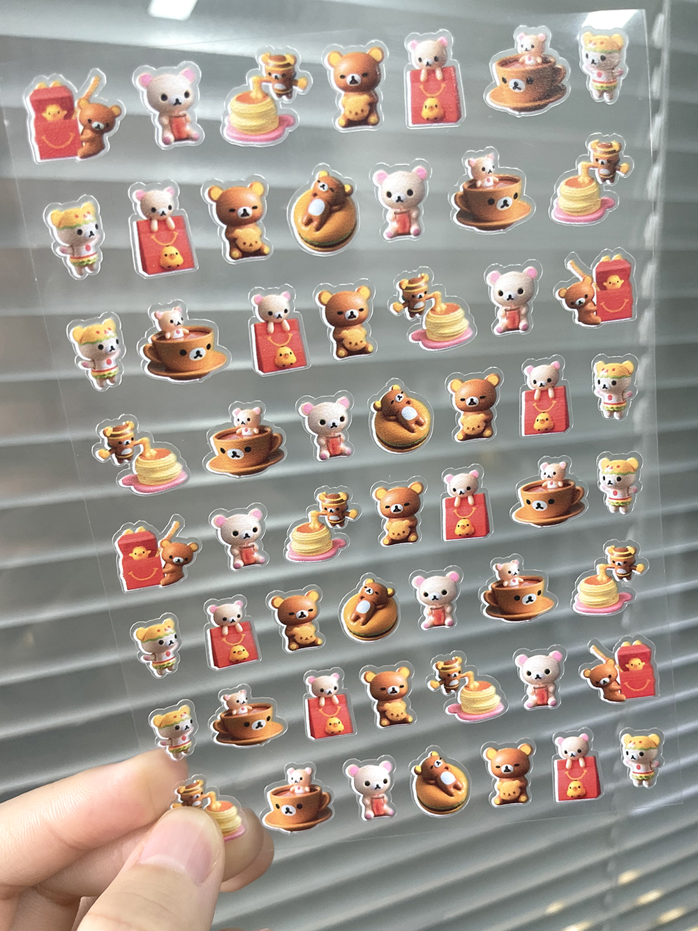 AliExpress Mini Cute Rilakkuma Four-leaf Clover Stickers Nail Art Waterproof Diy Phone Case Cup Keyboard Cap Handbook Stickers Friend Gifts, view 6