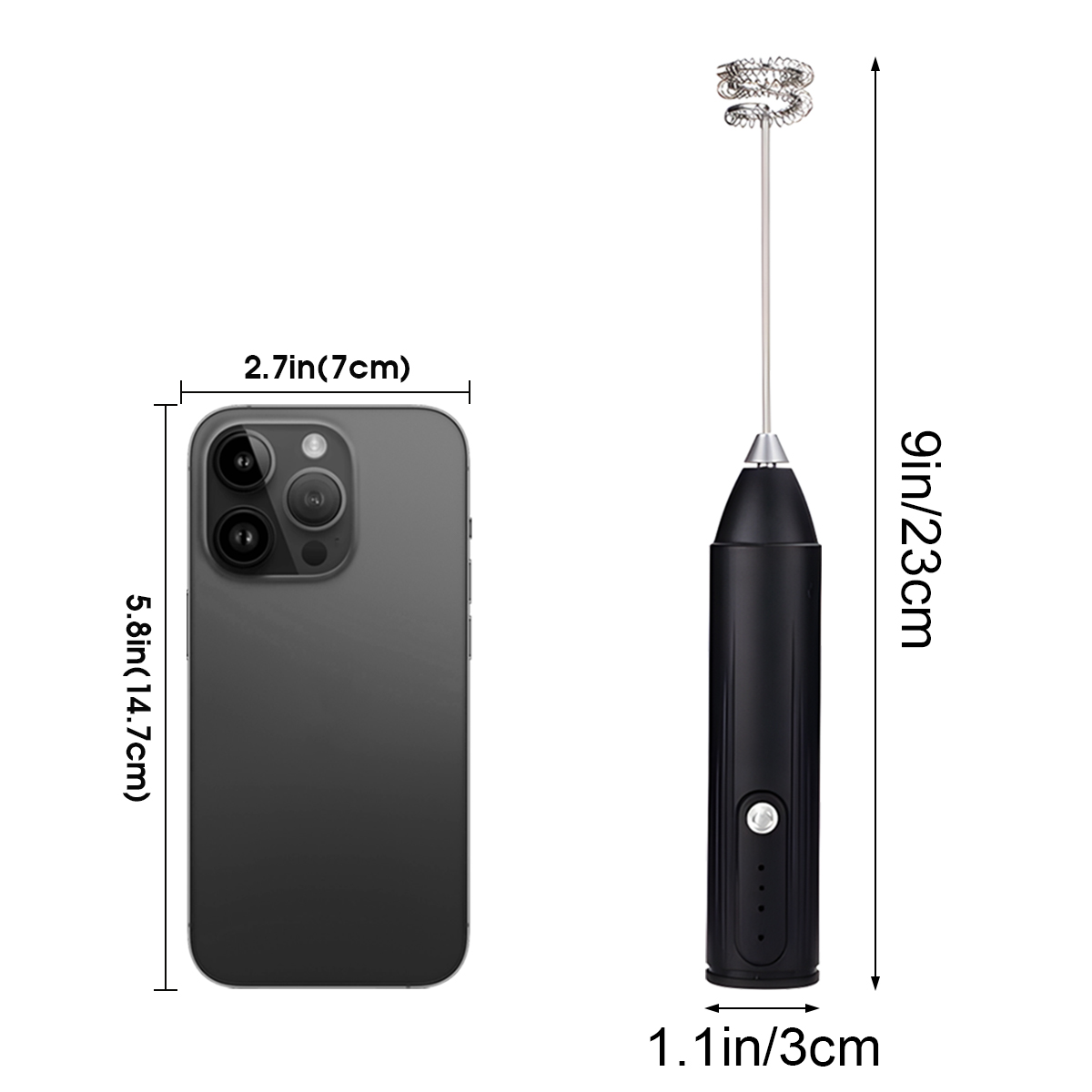 AliExpress Mini Rechargeable Electric Milk Whisk (3-Speed), view 2