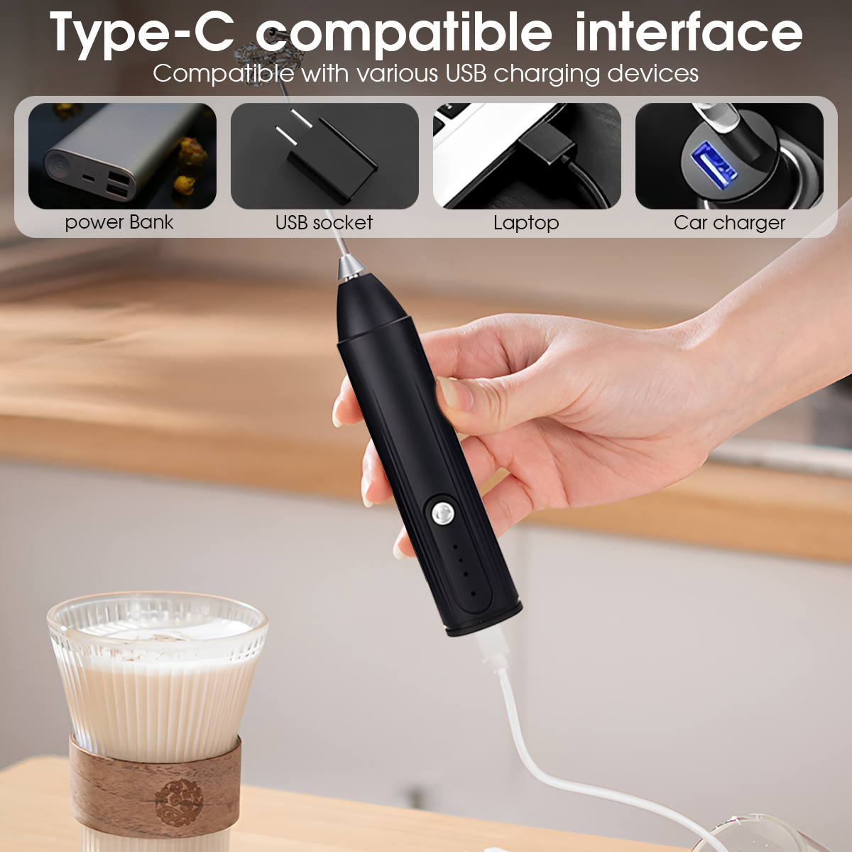 AliExpress Mini Rechargeable Electric Milk Whisk (3-Speed), view 6