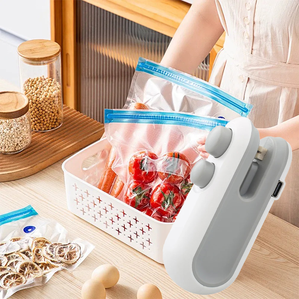 AliExpress Mini Handheld Heat Bag Sealing Machine Plastic Food Package Sealer Clip-on Bag Sealer Portable Food Packaging Sealer