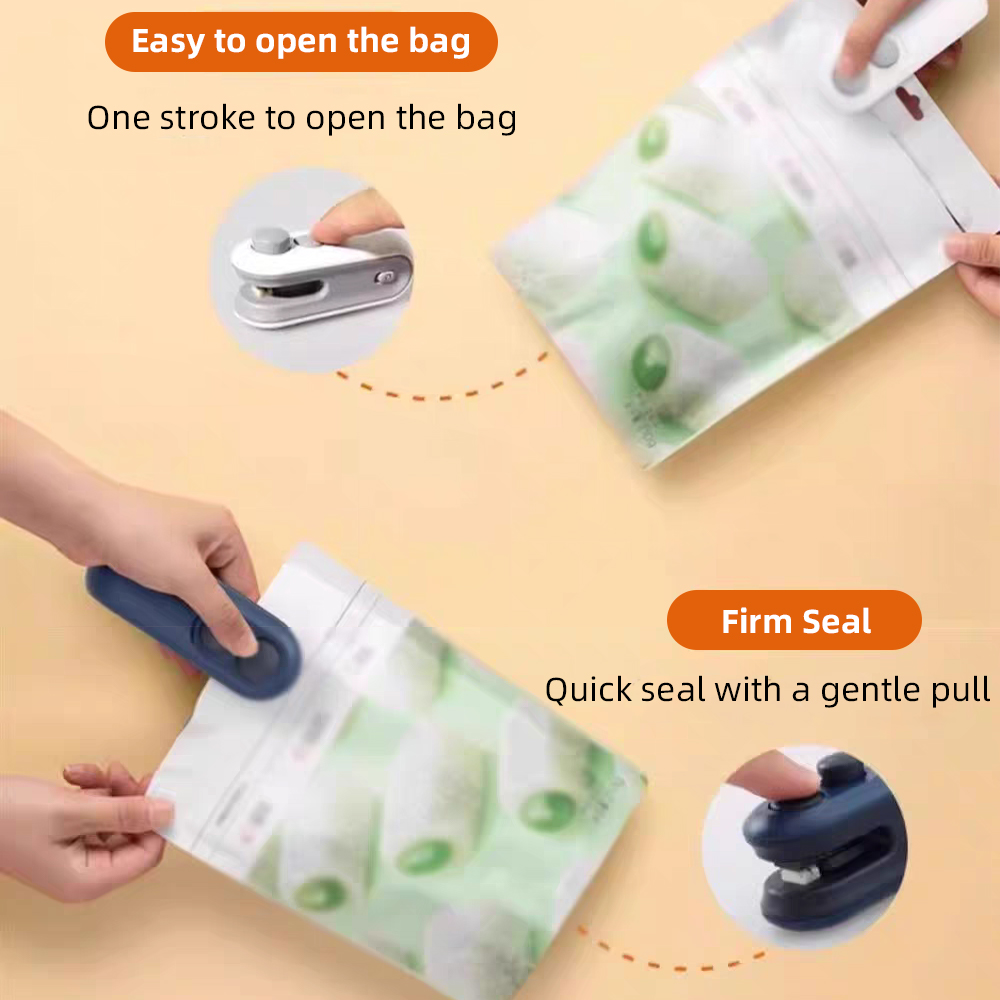 AliExpress Mini Handheld Heat Bag Sealing Machine Plastic Food Package Sealer Clip-on Bag Sealer Portable Food Packaging Sealer, view 4