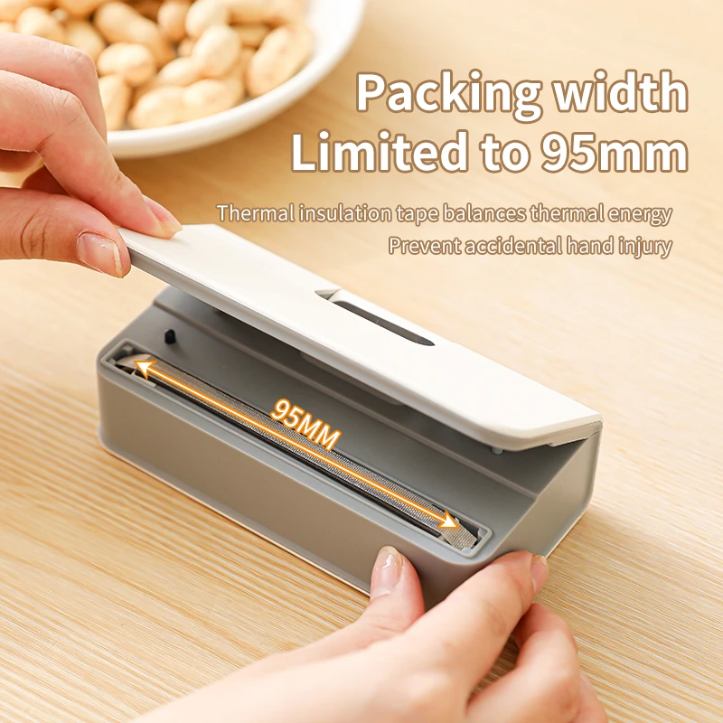 AliExpress Mini Heat Sealer Plastic Bag Heat Sealing Machine Rechargable Plastic Storage Package Sealer Handheld Clip Bag Food Heat Sealer, view 4