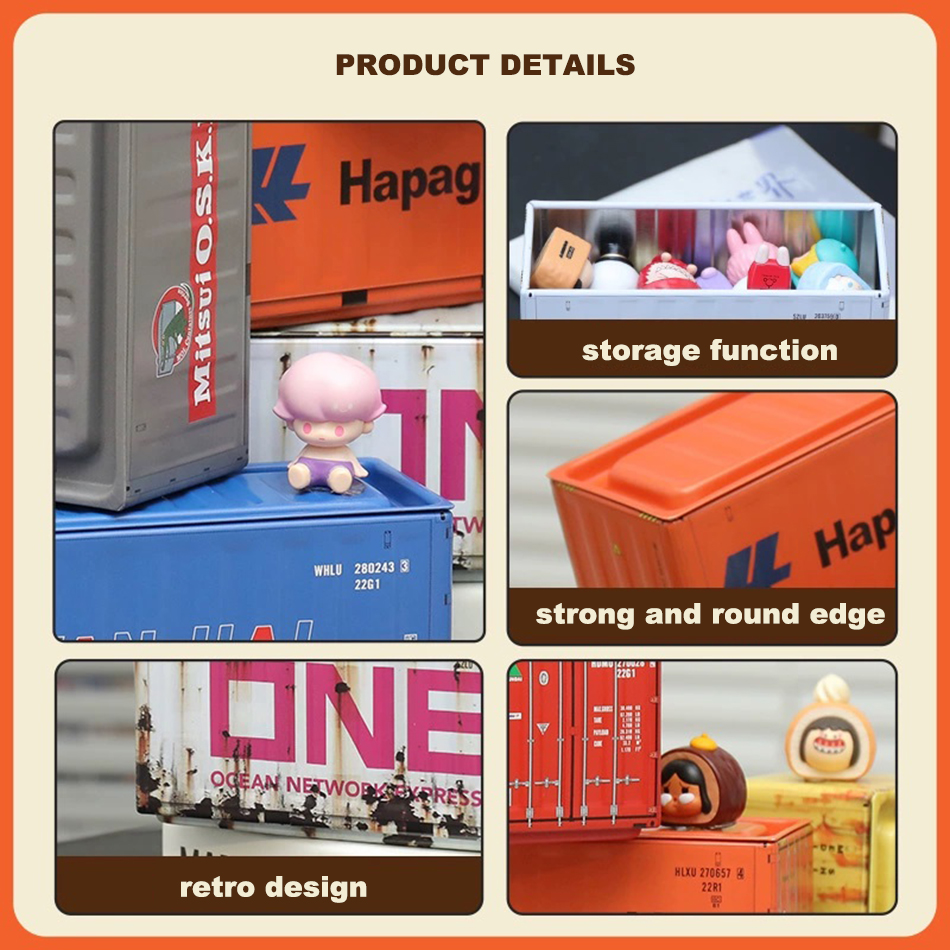 AliExpress Mini Iron Storage Box Creative Decoration Collect Small Items Miniature Storage Display Box Desktop Mini Container Model Gifts, view 5