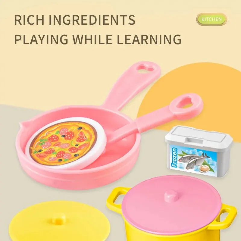 AliExpress Mini Kitchen Counter Play Set DIY Simulated Cooking Food Tableware Play House Role Play Pretend Game Toy Gift Kid Boy Children, view 5