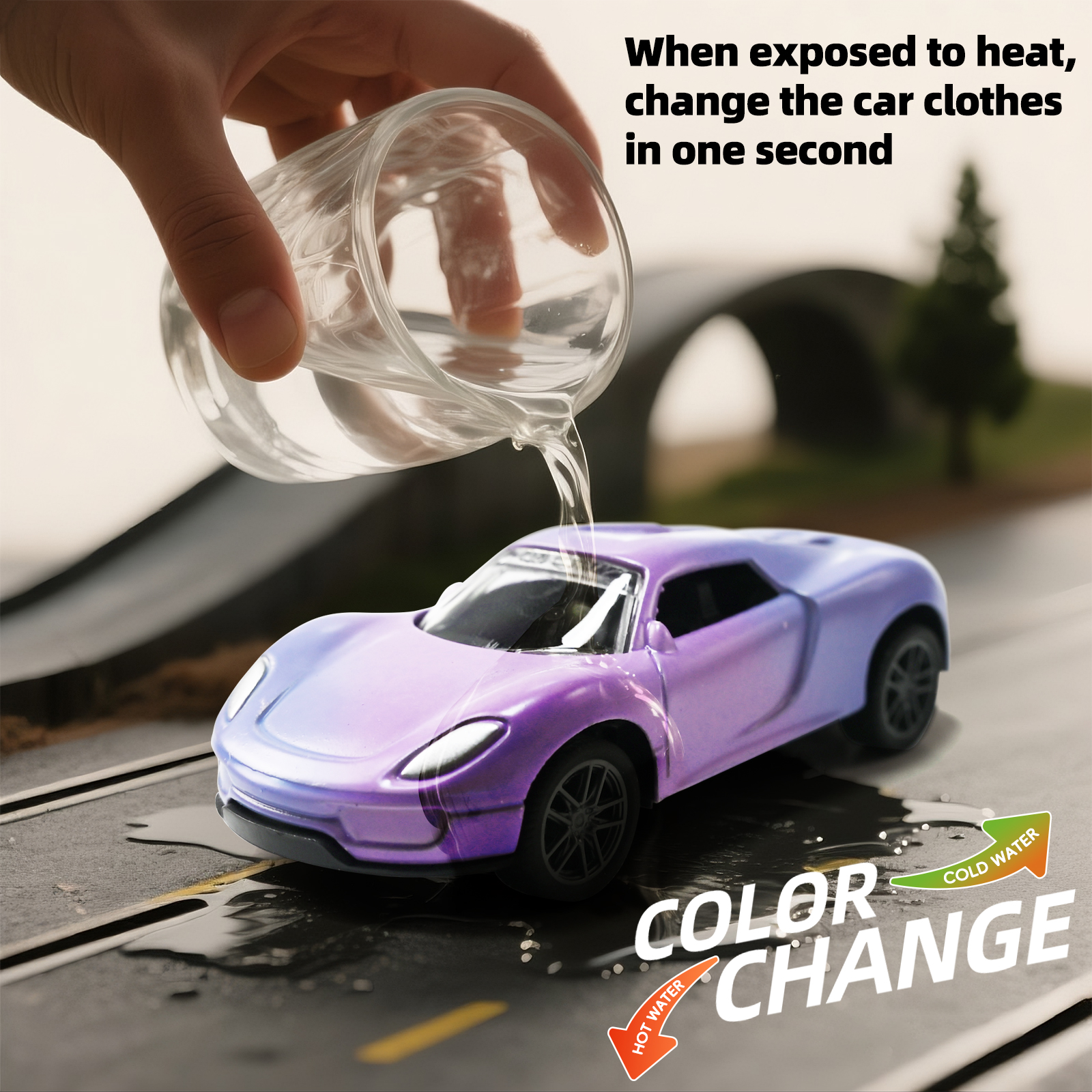 AliExpress Mini Magic Water & Temp Color Change Alloy Car 1:60, Pull Back Racing Model with Durable Crash-Proof Slide for Boys Kids Gifts