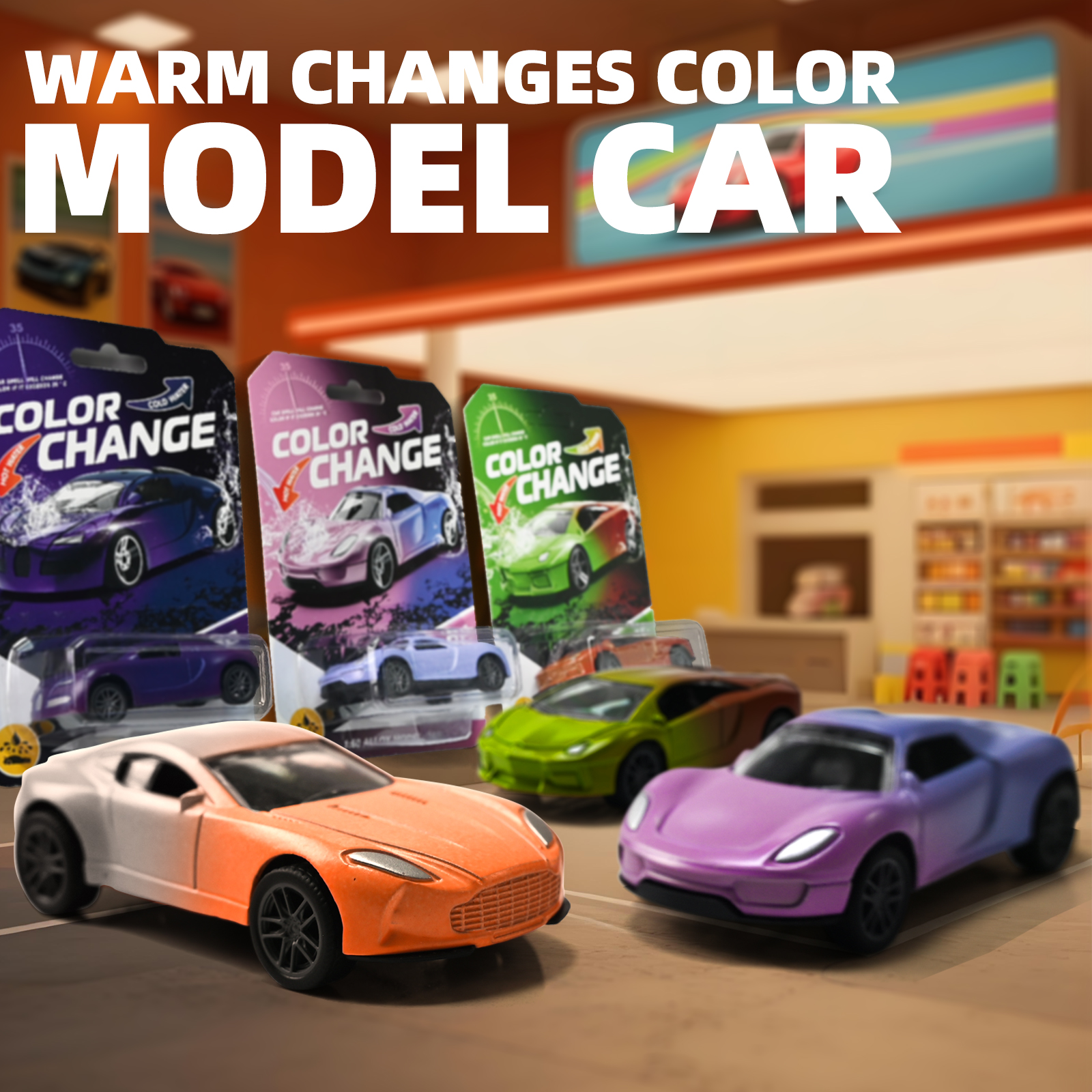 AliExpress Mini Magic Water & Temp Color Change Alloy Car 1:60, Pull Back Racing Model with Durable Crash-Proof Slide for Boys Kids Gifts, view 2