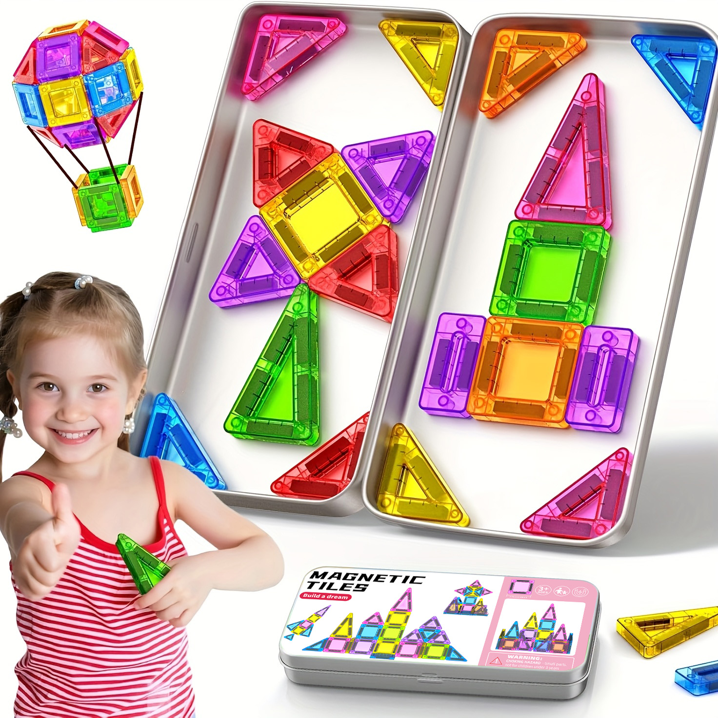 AliExpress Mini Magnetic Building Blocks, Magnetic Pieces, Educational Building Toys, Travel Size, Easy to Carry, Small Size, Easy to Store