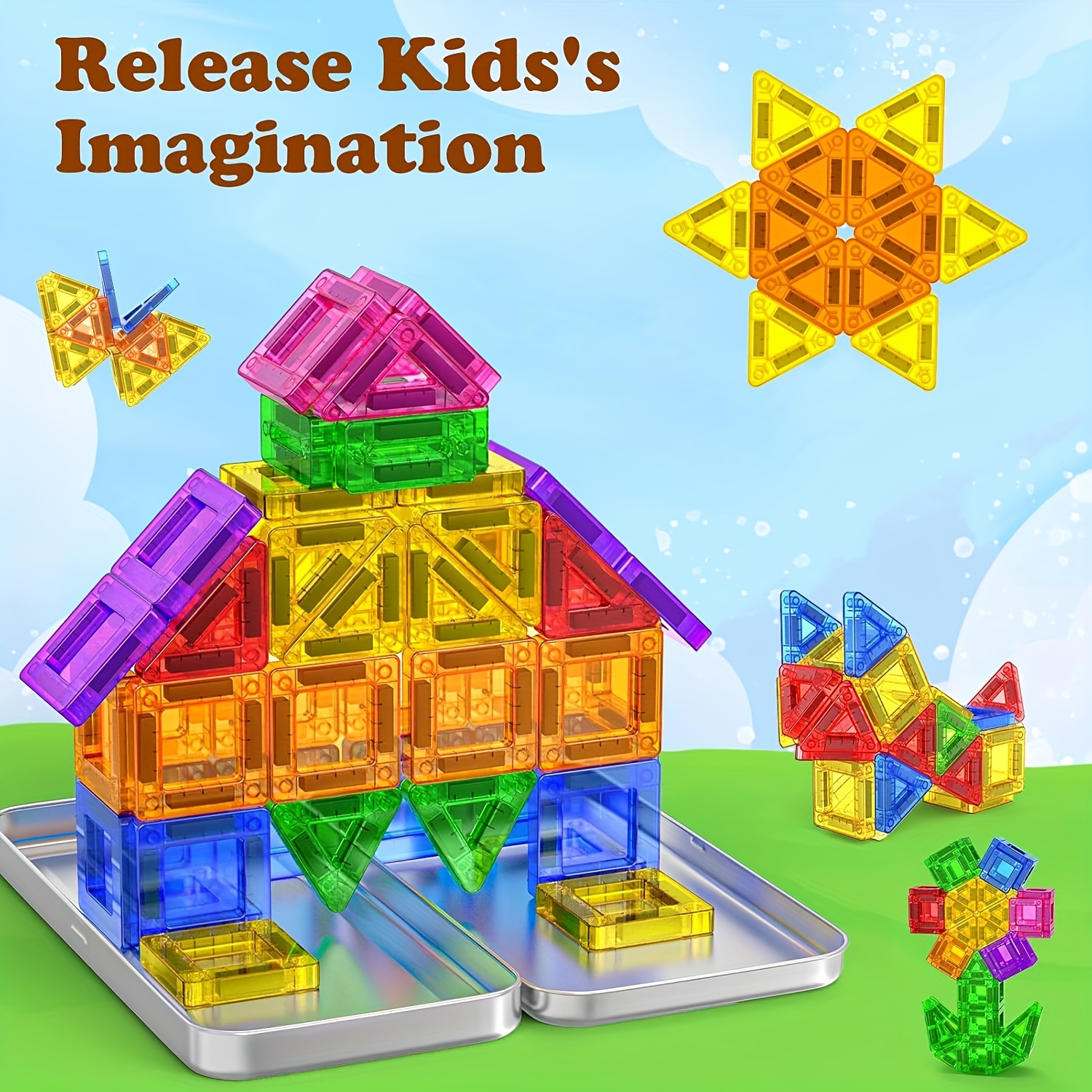 AliExpress Mini Magnetic Building Blocks, Magnetic Pieces, Educational Building Toys, Travel Size, Easy to Carry, Small Size, Easy to Store, view 4
