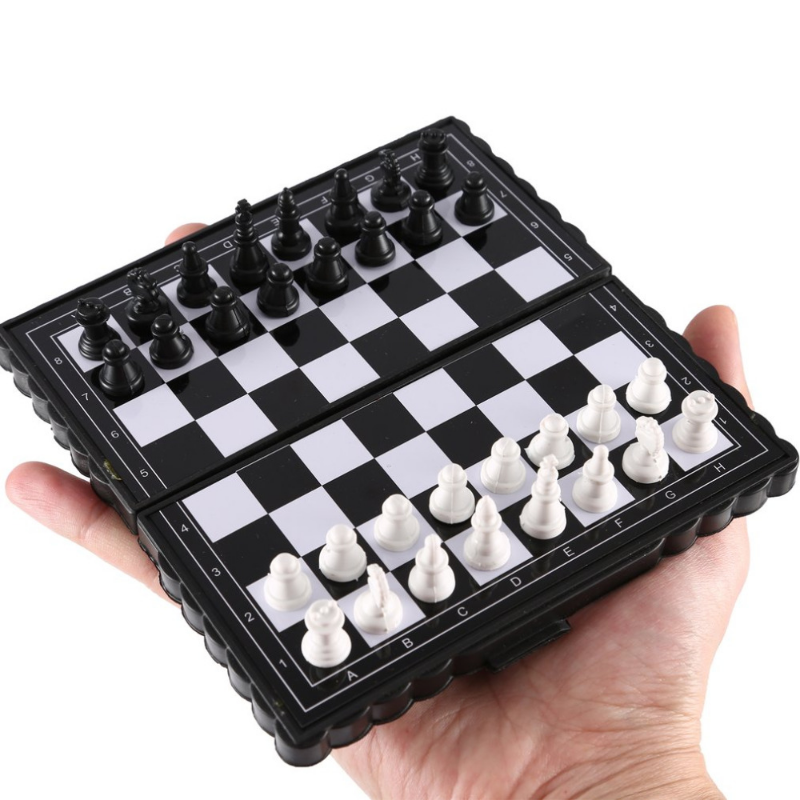 AliExpress Mini Magnetic  Chess Set  Folding Magnetic Plastic Chessboard Board Game Portable Kid Toy Portable Outdoor