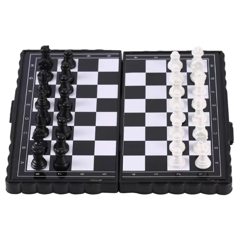 AliExpress Mini Magnetic  Chess Set  Folding Magnetic Plastic Chessboard Board Game Portable Kid Toy Portable Outdoor, view 3