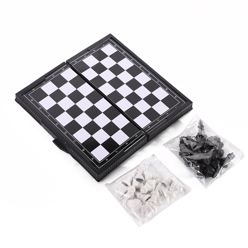 AliExpress Mini Magnetic  Chess Set  Folding Magnetic Plastic Chessboard Board Game Portable Kid Toy Portable Outdoor, view 6