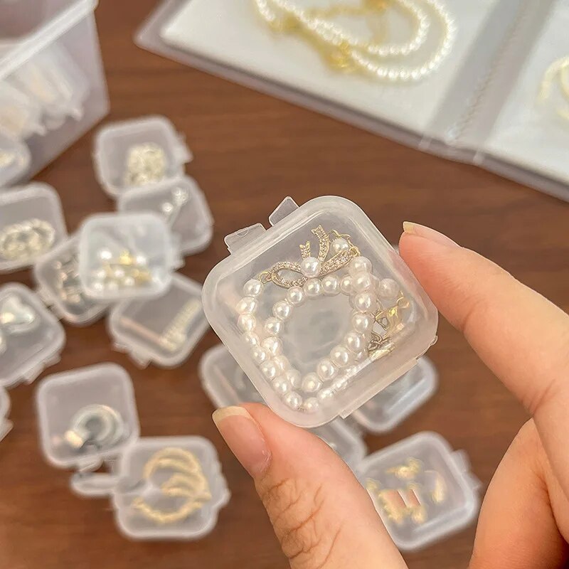 AliExpress Mini Square Transparent Flip-Lid Jewelry Box