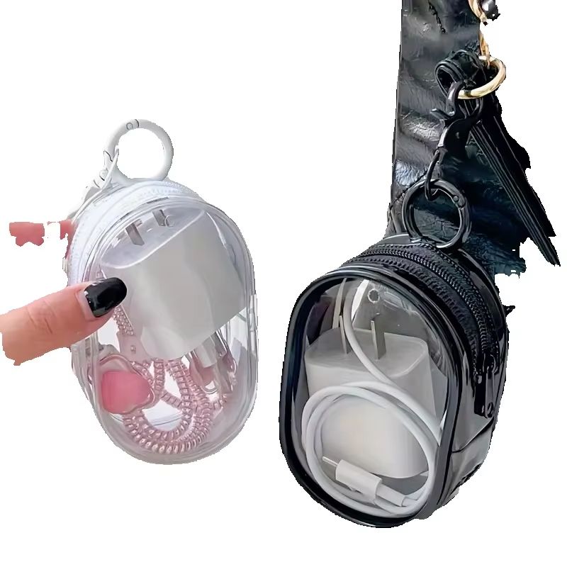 AliExpress Mini Clear Zipper Pouch with Keychain Loop, view 4