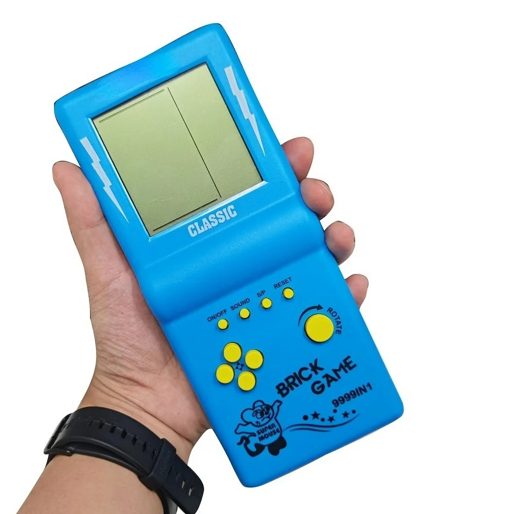 AliExpress Mini Portable Game Console BRICK GAME Handheld Players Nostalgic Educational Toys Pocket 4 Colors Classic Elderly Childhood Gift