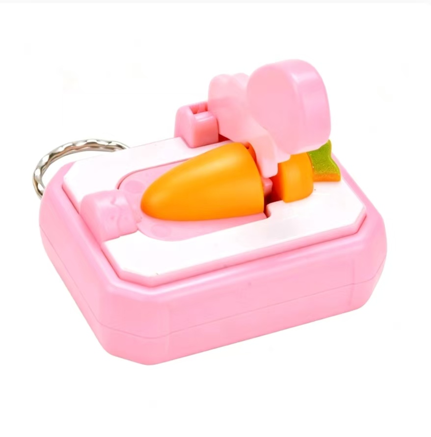 AliExpress Mini Press Cut Carrot Stress Relief Keychain Charm Pocket Portable Creative Desktop Leisure  Fidget Gadget, view 5