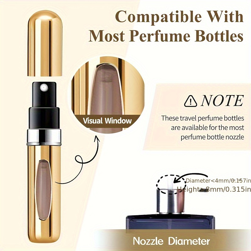AliExpress Mini Refillable Perfume Atomizer Aluminum, Travel Perfume Atomizer 5ml, Portable Perfume Dispenser, Refillable Perfume Case Rugg, view 2