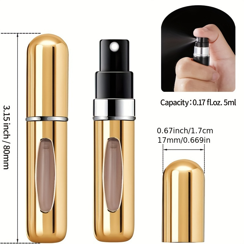 AliExpress Mini Refillable Perfume Atomizer Aluminum, Travel Perfume Atomizer 5ml, Portable Perfume Dispenser, Refillable Perfume Case Rugg, view 4