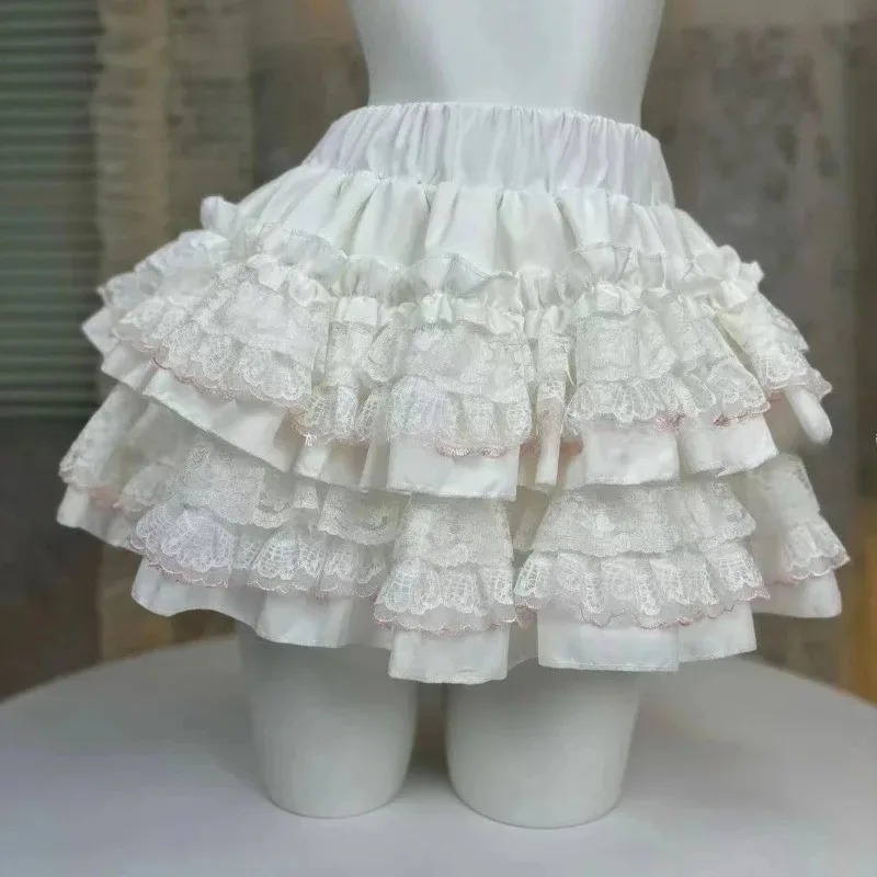 AliExpress Mini Skirts for Women Sweet Cute Jupe Fashion Summer Japanese 2026 Faldas Mujer De Moda Bow Polka Dot Ruffles Y2k Skirt, view 5
