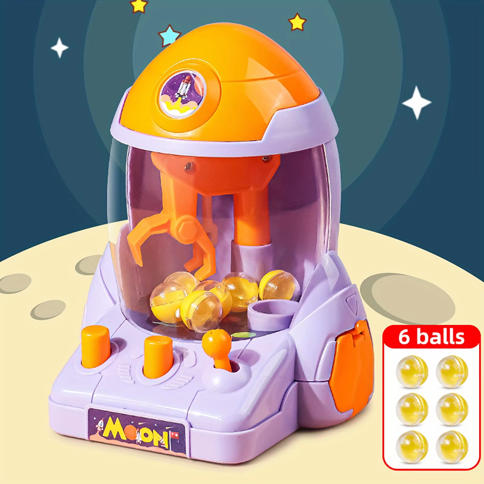 AliExpress Mini Space Rocket Claw Machine Ball Grabber Toy for Boys Girls Educational Game, view 4