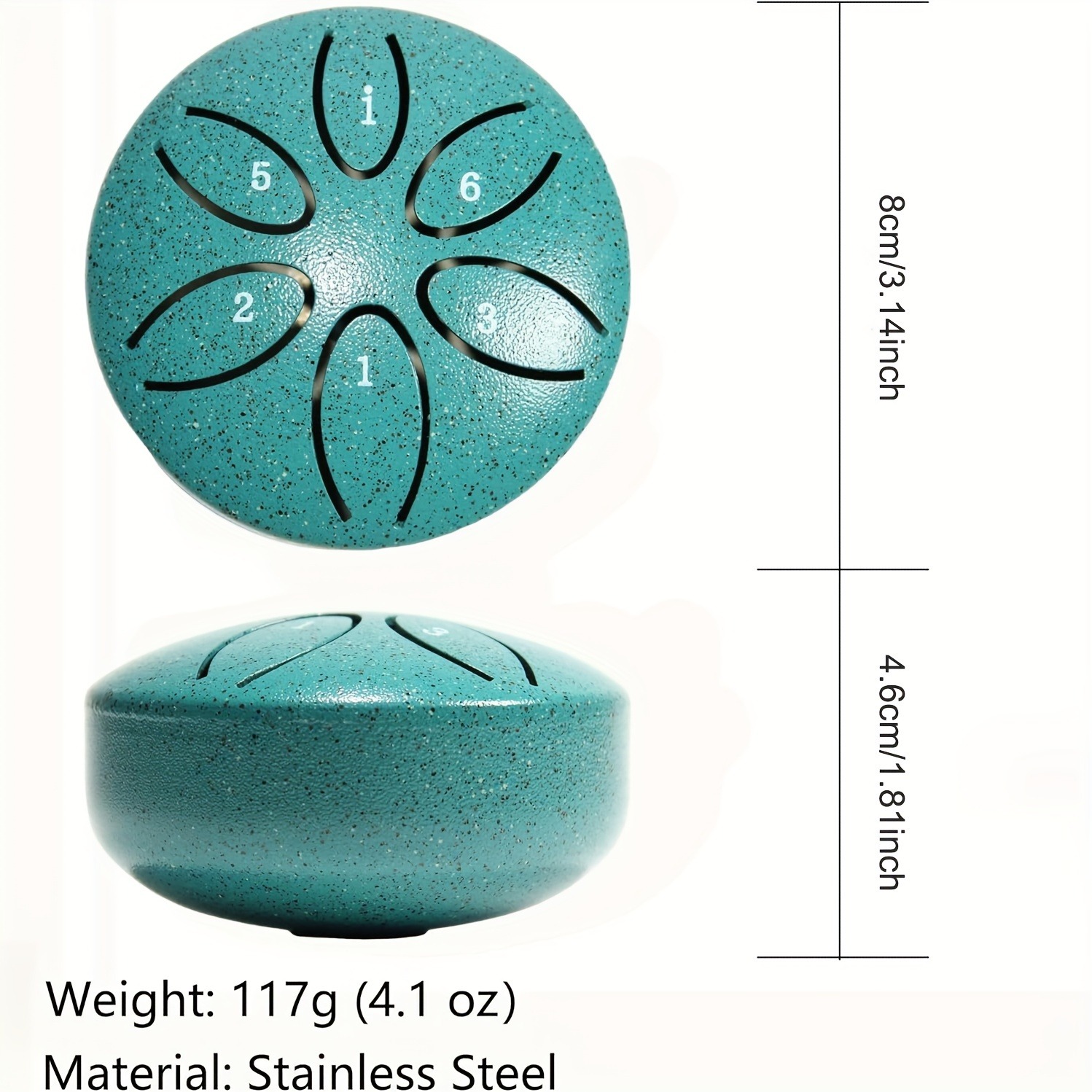 AliExpress Mini Steel Tongue Drum 3 Inch 6 Tones, Portable Ethereal Rain Hand Drum with Mallets, Meditation Yoga Percussion Instrument, view 5