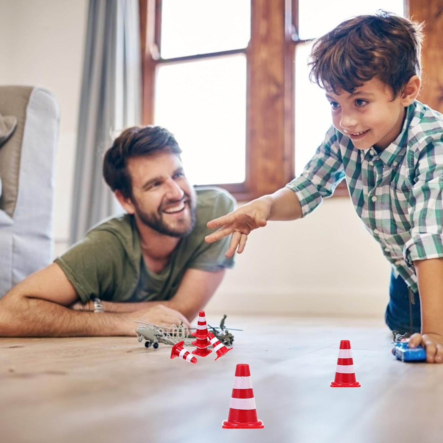 AliExpress Mini Traffic Cones, Tiny Simulation Red Safety Roadblock Cake Topper Kindergarten Traffic Sign Teaching for Home Shop, view 6