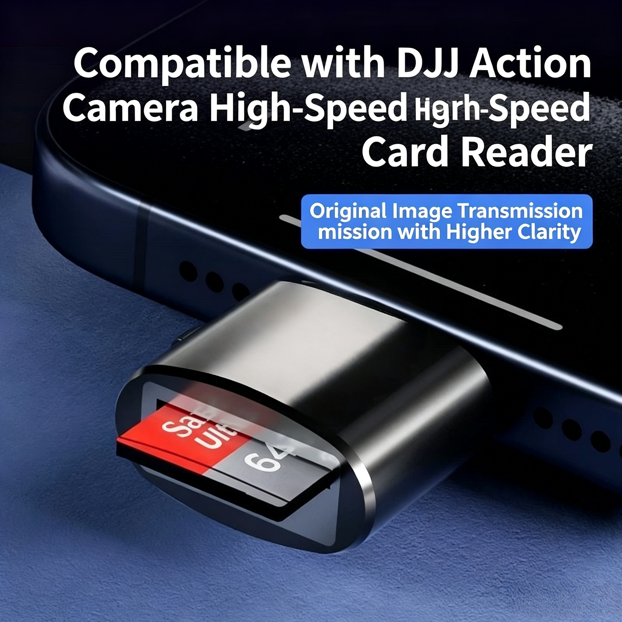 AliExpress Mini USB-C SD and TF Memory Card Reader, view 2