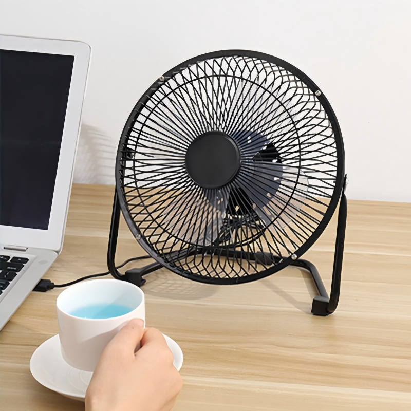 AliExpress Mini USB Desktop Fan Lightweight Portable Rotatable Cooling Fan 14.5x15cm for Outdoor Work Emergency Home Office, view 2