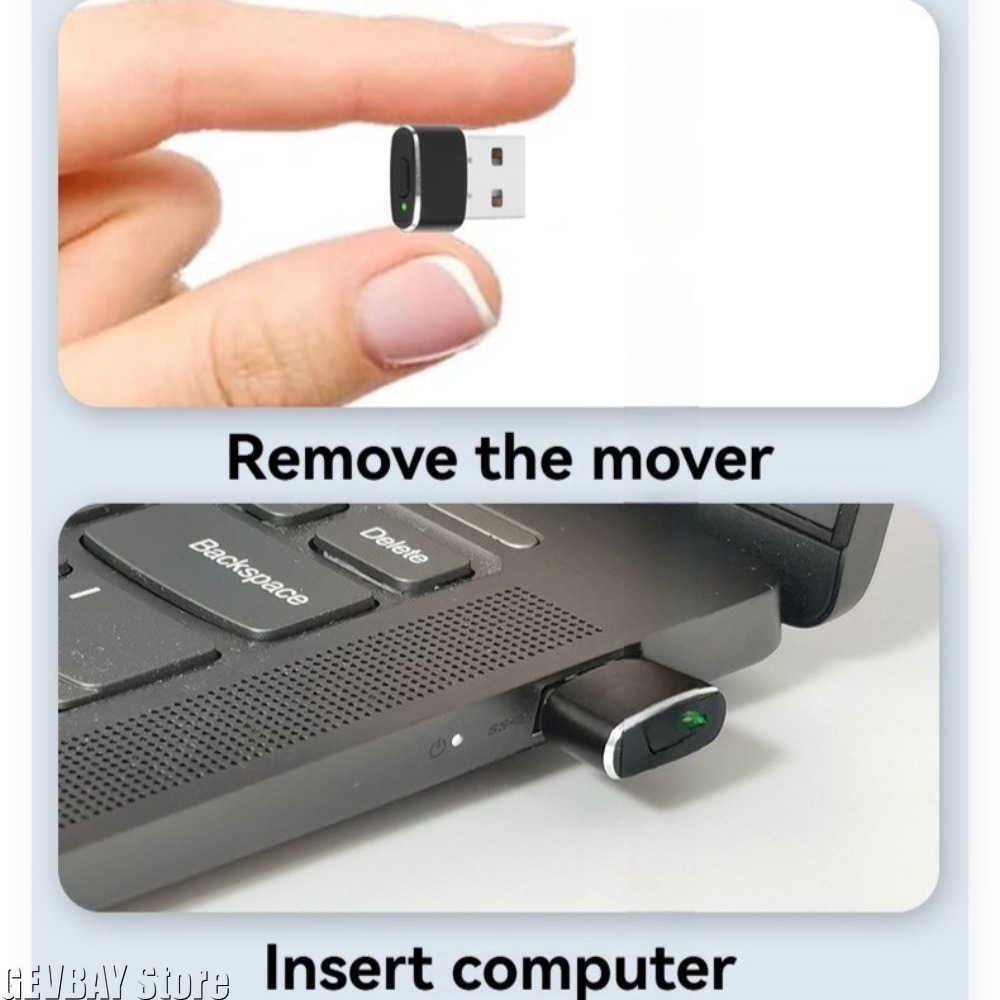 AliExpress Mini USB Mouse Jiggler Undetectable Mouse Mover ON/OFF Buttons Plug and Play Keeps Awake Computer Mouse PC Movement Simulator, view 3