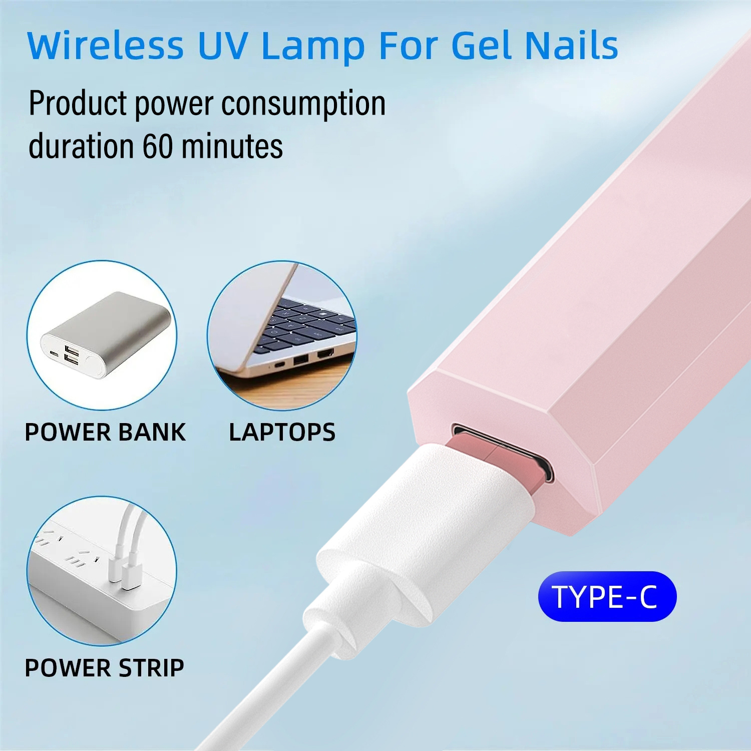 AliExpress Mini Handheld UV Nail Lamp for Gel Polish, view 3