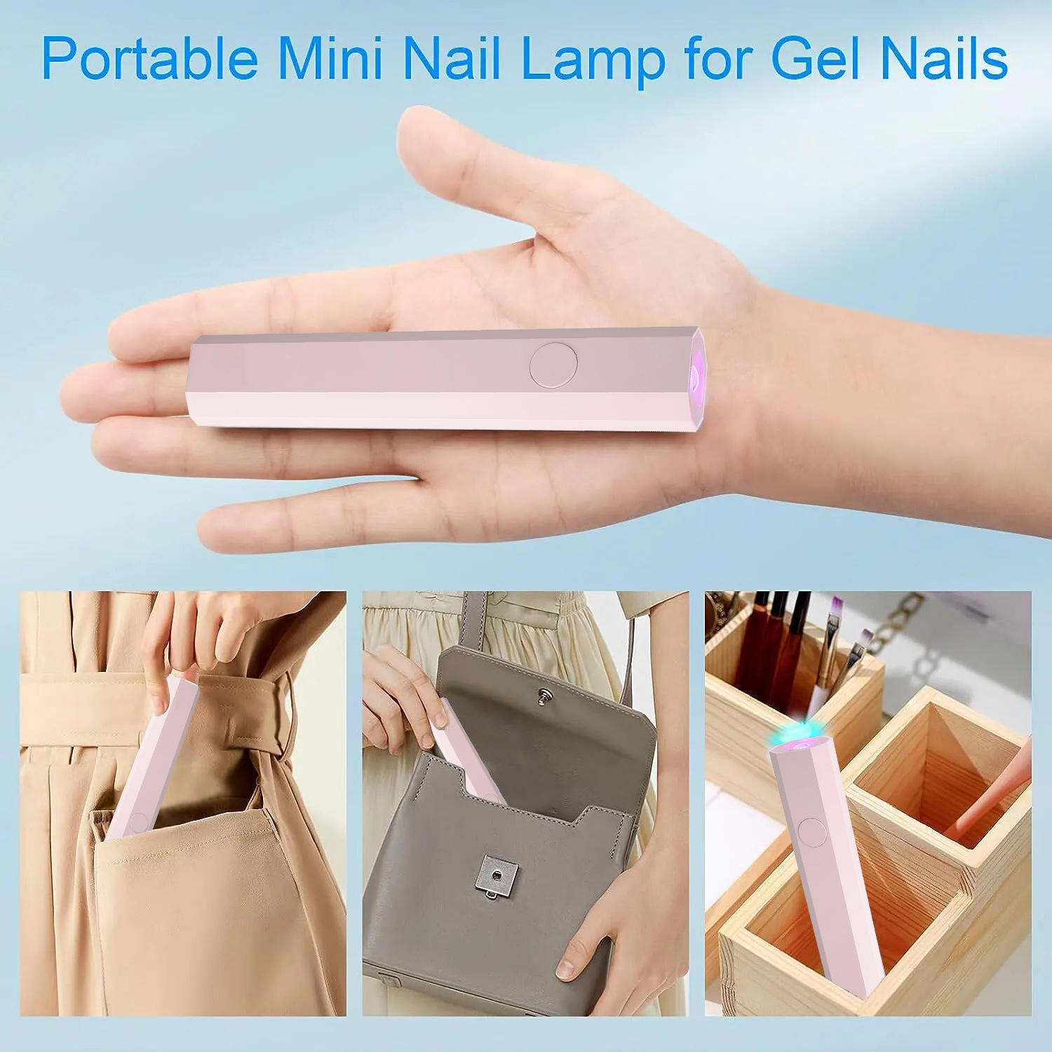 AliExpress Mini Handheld UV Nail Lamp for Gel Polish, view 6
